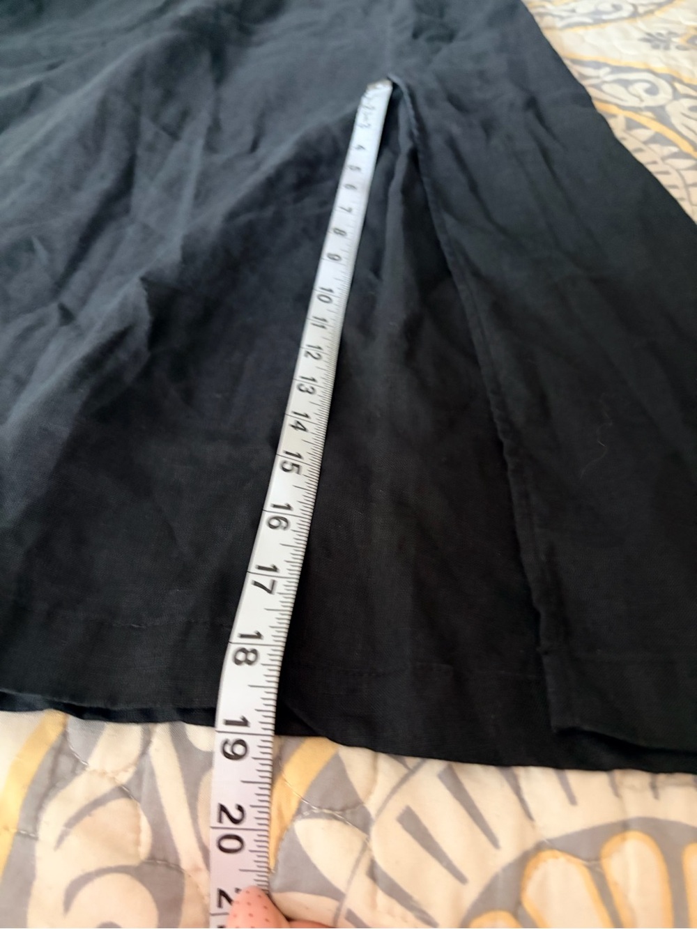 Quince 100% European Black Linen Maxi Skirt, Small - Picture 8 of 12